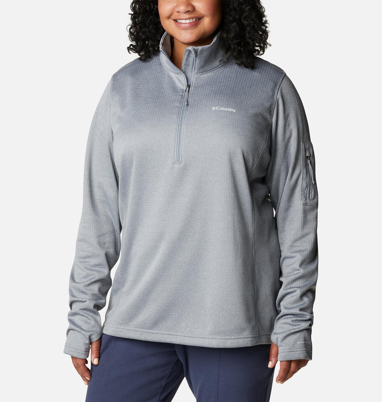 Women's Park View™ Grid Half Zip Fleece Pullover - Plus Size 1