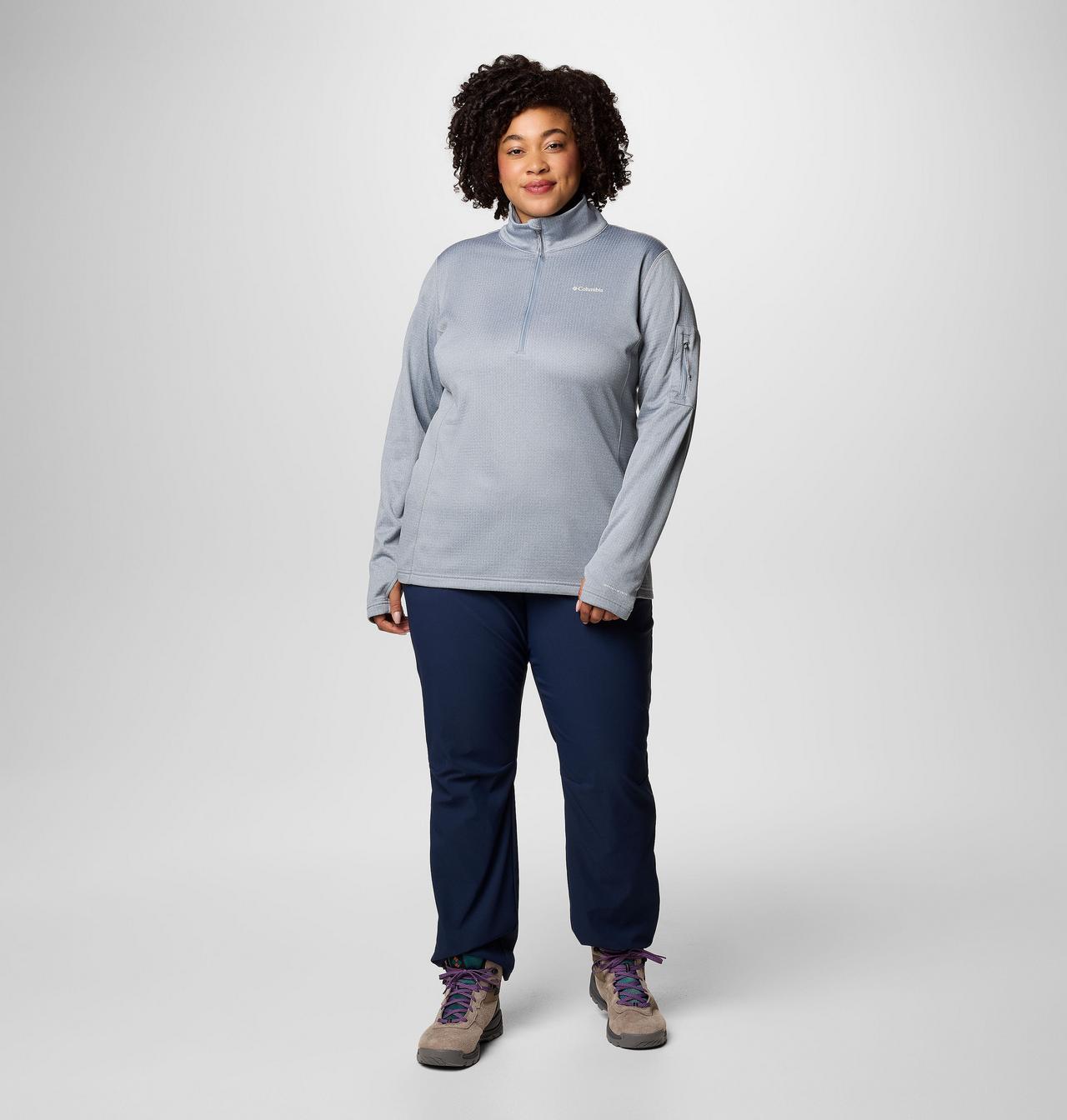 Women's Park View™ Grid Half Zip Fleece Pullover - Plus Size 3