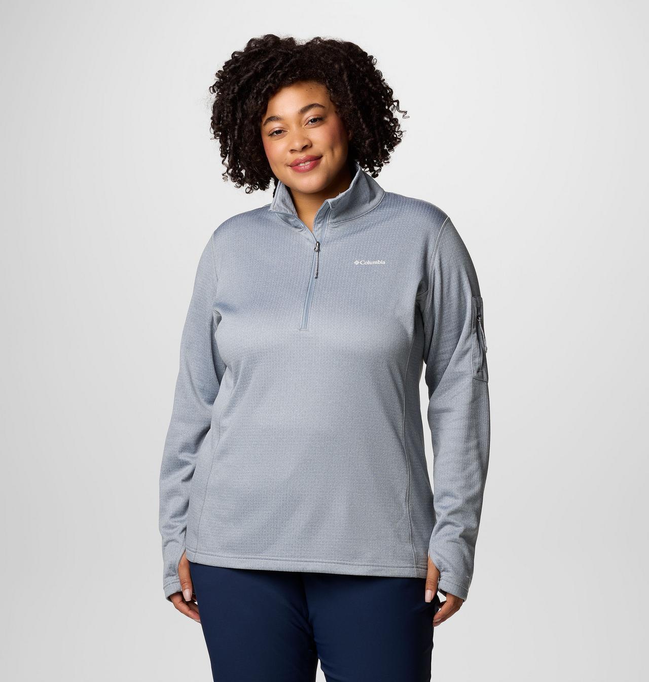 Women's Park View™ Grid Half Zip Fleece Pullover - Plus Size 1