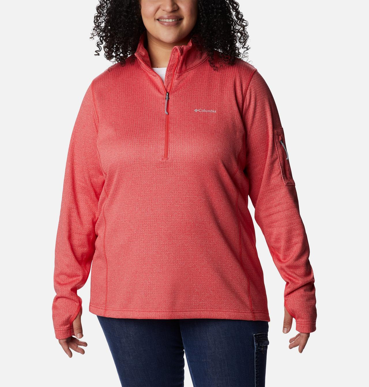 Women's Park View™ Grid Half Zip Fleece Pullover - Plus Size 1