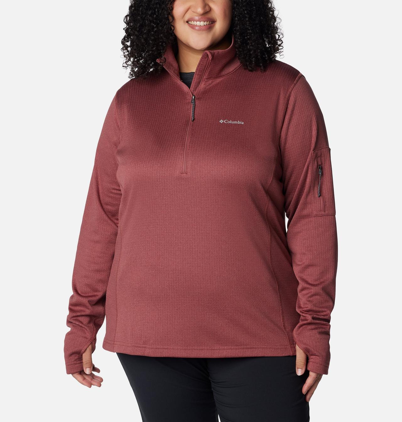Women's Park View™ Grid Half Zip Fleece Pullover - Plus Size 1