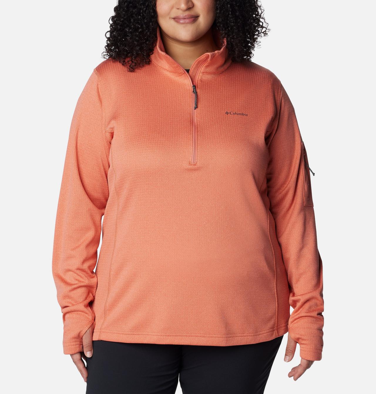 Women's Park View™ Grid Half Zip Fleece Pullover - Plus Size 1