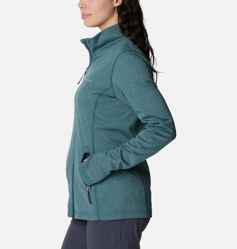 W Park View Grid Fleece Full Zip, Color: Night Wave Heather, image 3