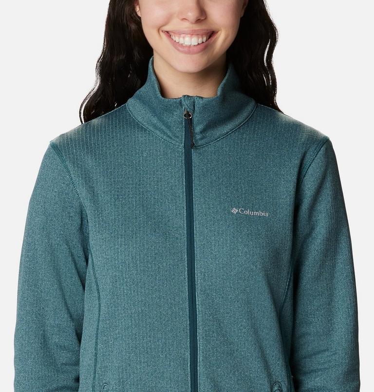 W Park View Grid Fleece Full Zip, Color: Night Wave Heather, image 4
