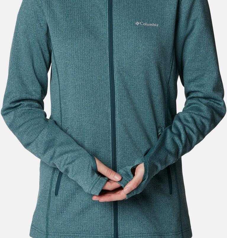 W Park View Grid Fleece Full Zip, Color: Night Wave Heather, image 7