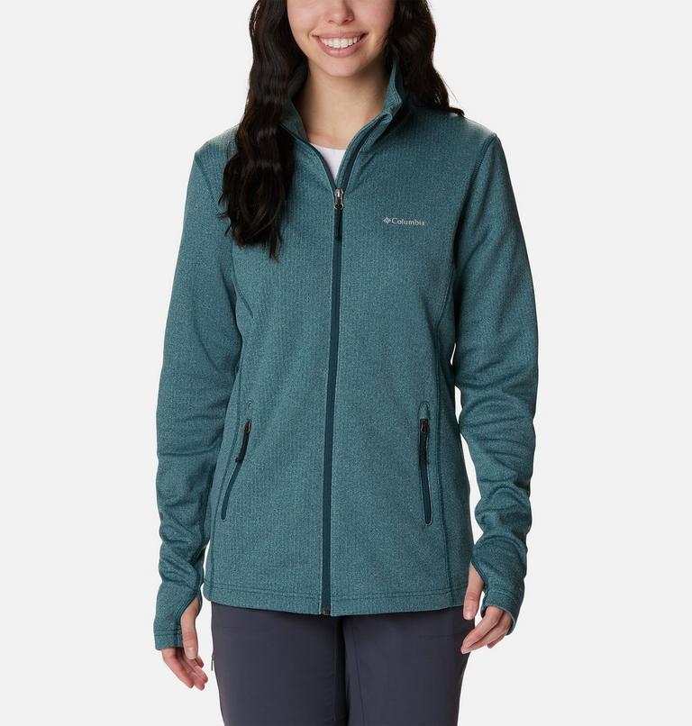W Park View Grid Fleece Full Zip, Color: Night Wave Heather, image 1