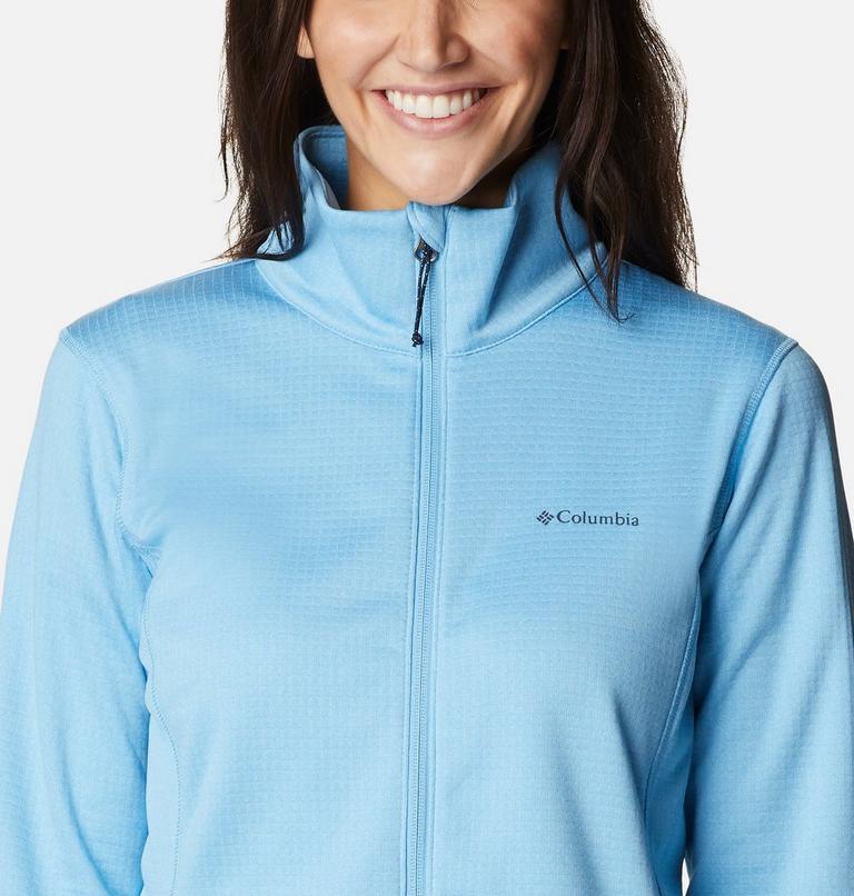 W Park View Grid Fleece Full Zip | 456 | S, Color: Vista Blue Heather, image 4