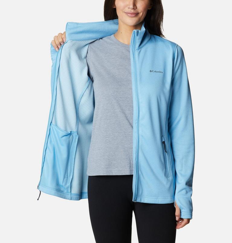 W Park View Grid Fleece Full Zip | 456 | S, Color: Vista Blue Heather, image 5