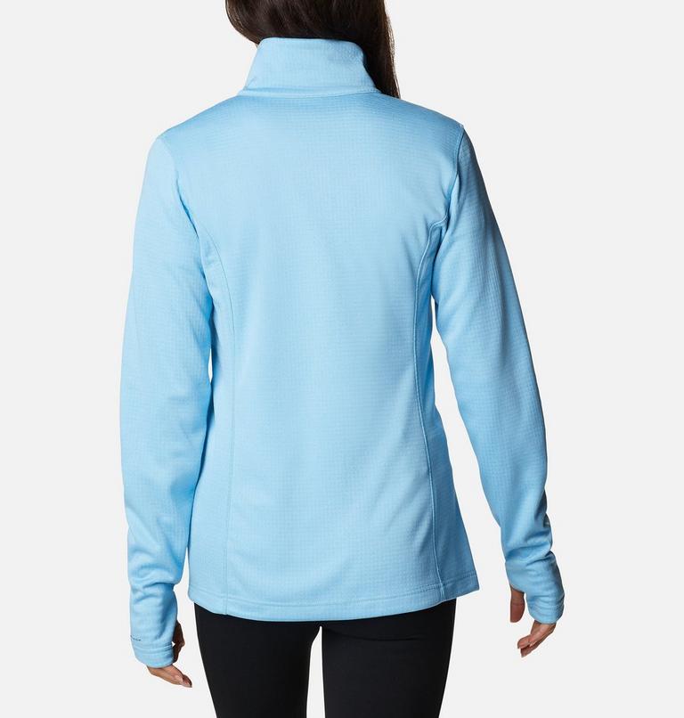 W Park View Grid Fleece Full Zip | 456 | S, Color: Vista Blue Heather, image 2