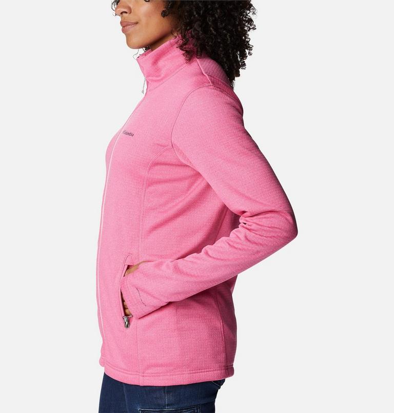 Women's Park View Technical Fleece Jacket, Color: Wild Geranium Heather, image 3