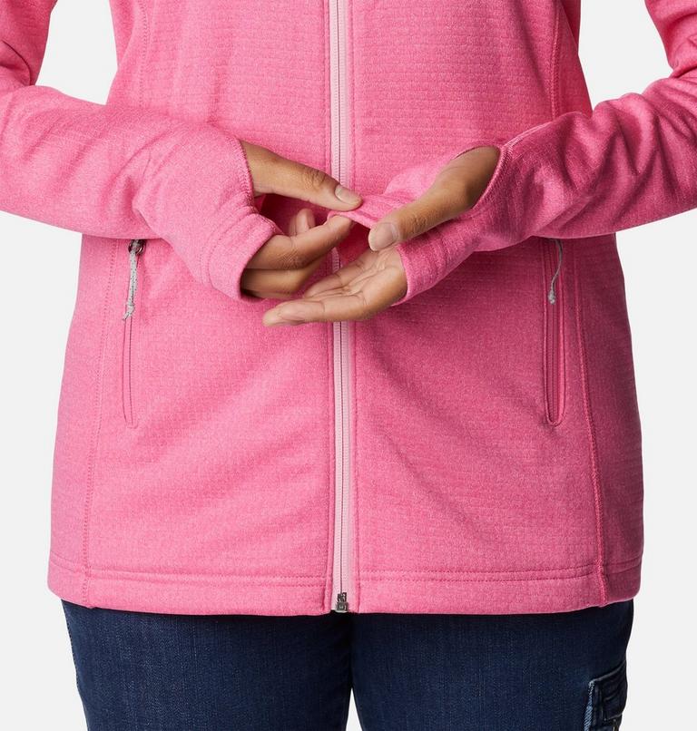 Women's Park View Technical Fleece Jacket, Color: Wild Geranium Heather, image 7