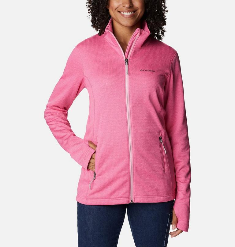 Women's Park View Technical Fleece Jacket, Color: Wild Geranium Heather, image 1