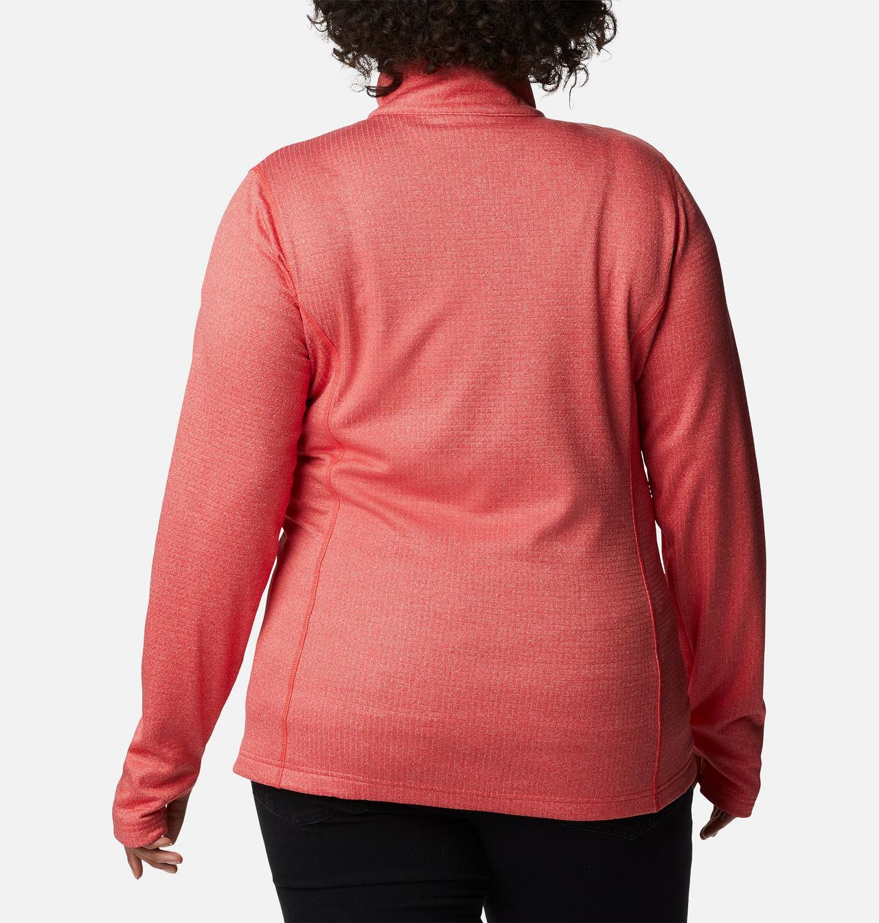 Chandail à fermeture éclair en laine polaire Park View™ Grid pour femme - Grandes tailles 2