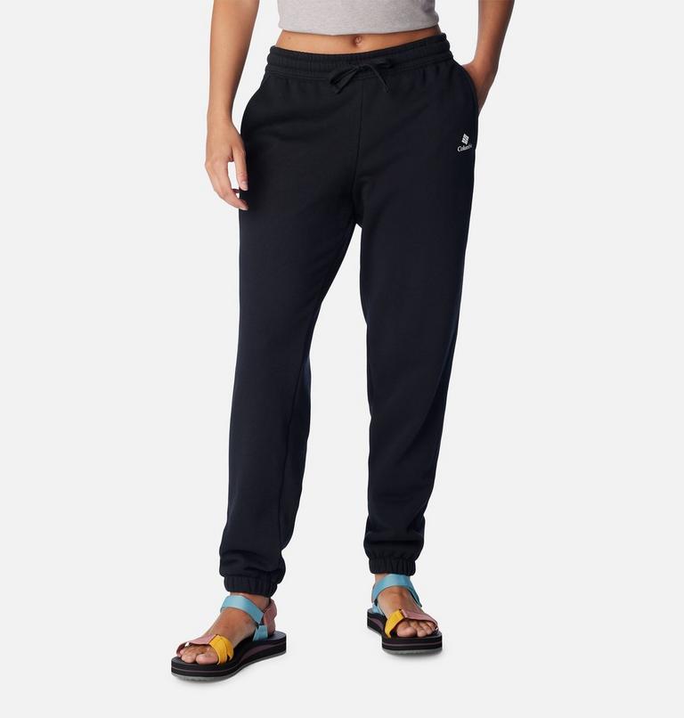 Women's Columbia Trek Joggers, Color: Black, White Logo, image 1