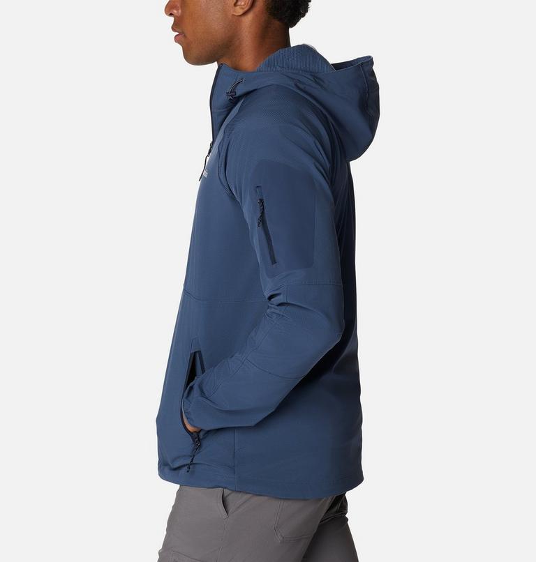 Men's Tall Heights Hooded Softshell Jacket, Color: Dark Mountain, image 3