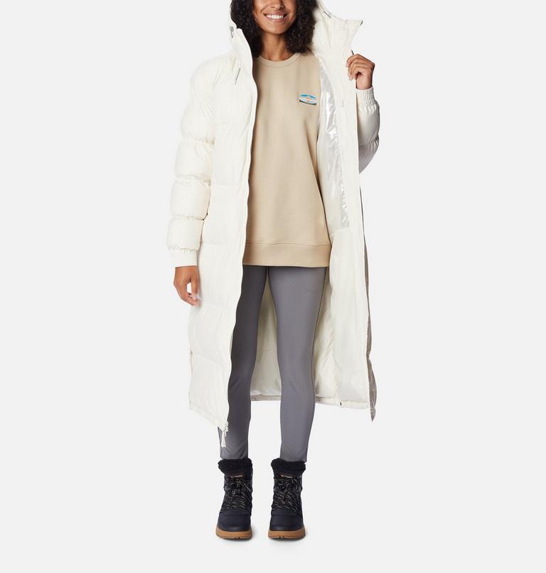 Women's Pike Lake Insulated Hooded Long Puffer Jacket, Color: Chalk, image 5