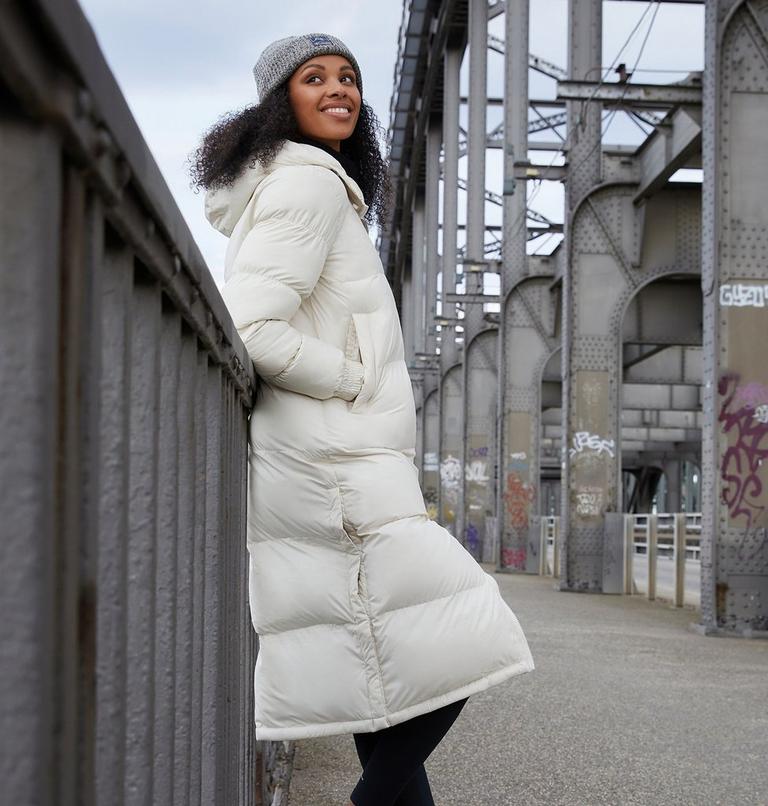 Women's Pike Lake Insulated Hooded Long Puffer Jacket, Color: Chalk, image 10