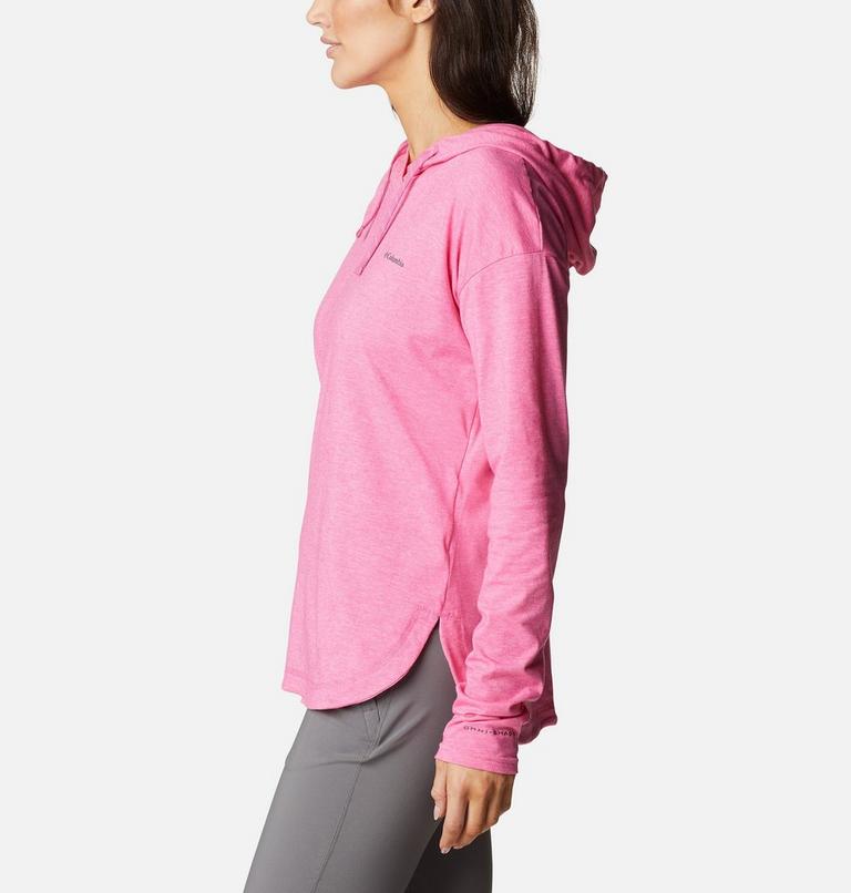 Women's Sun Trek Hoodie, Color: Wild Geranium Heather, image 3