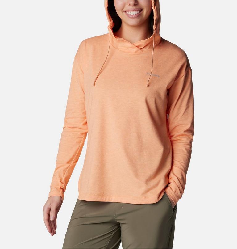 Pullover con cappuccio Sun Trek da donna, Color: Apricot Fizz Heather, image 5