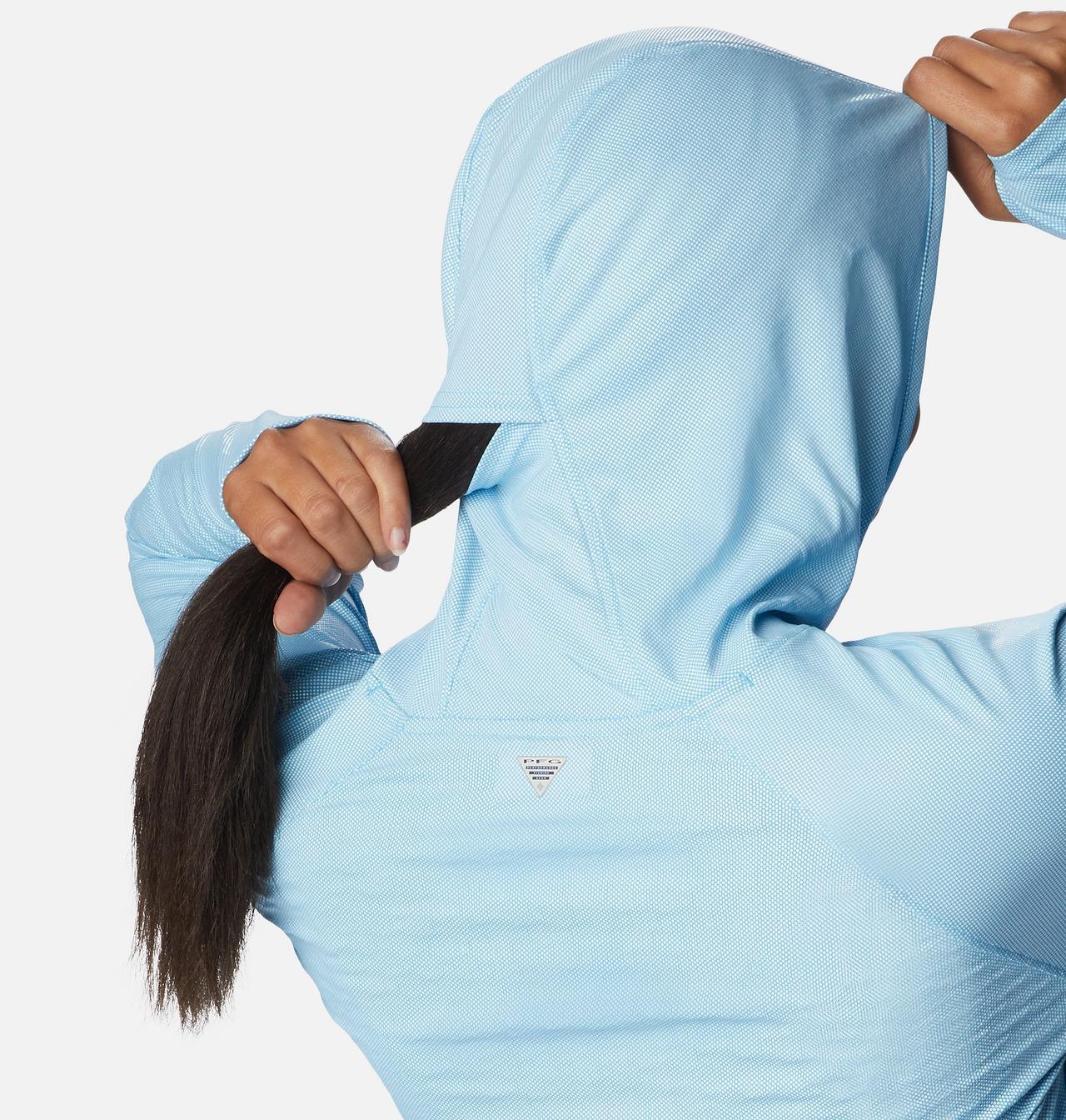 Chandail manches longues à capuchon PFG Tidal Deflector Ice™ Femme 6