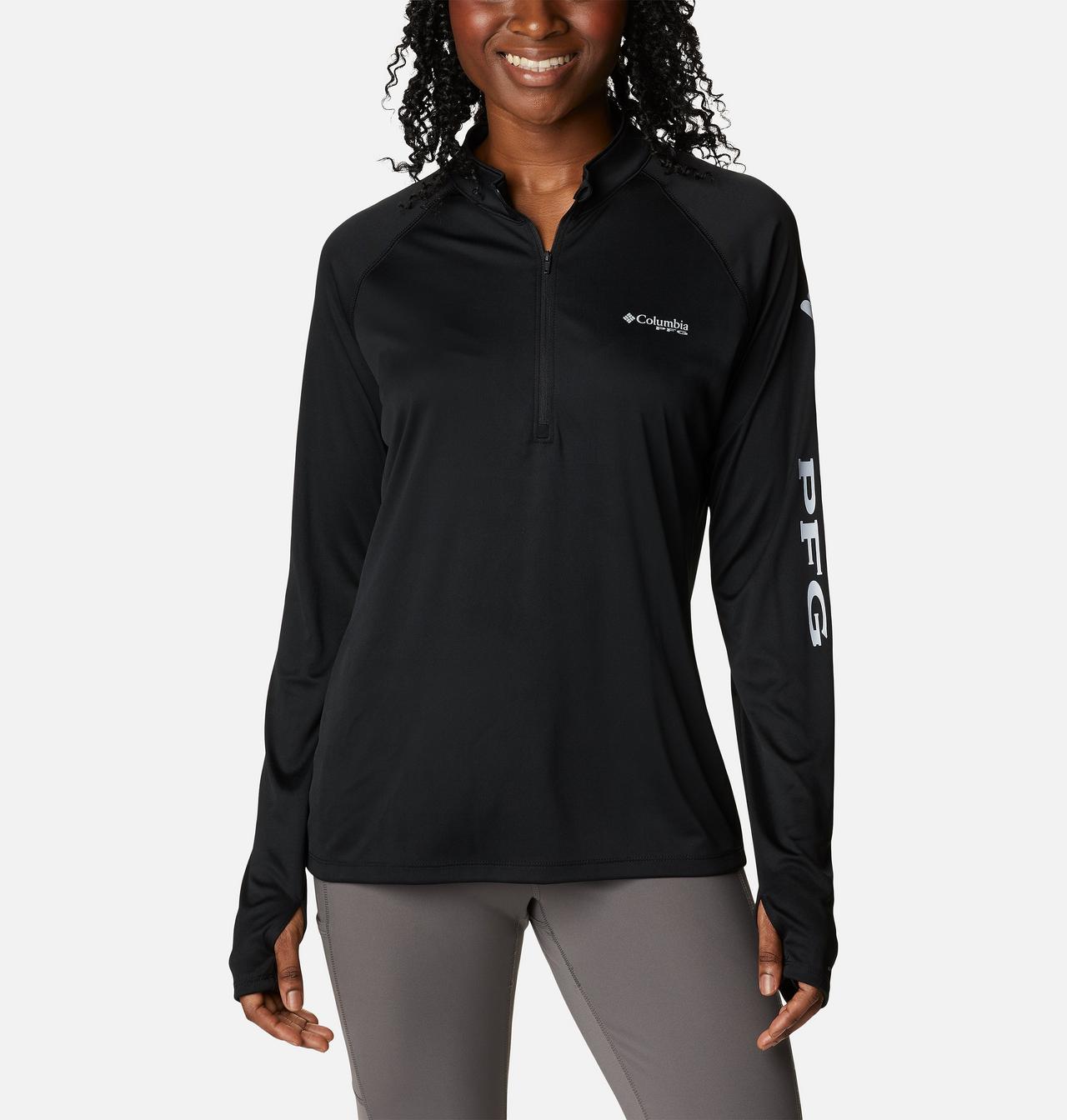 Women's PFG Tidal Tee™ Quarter Zip Long Sleeve Shirt 1