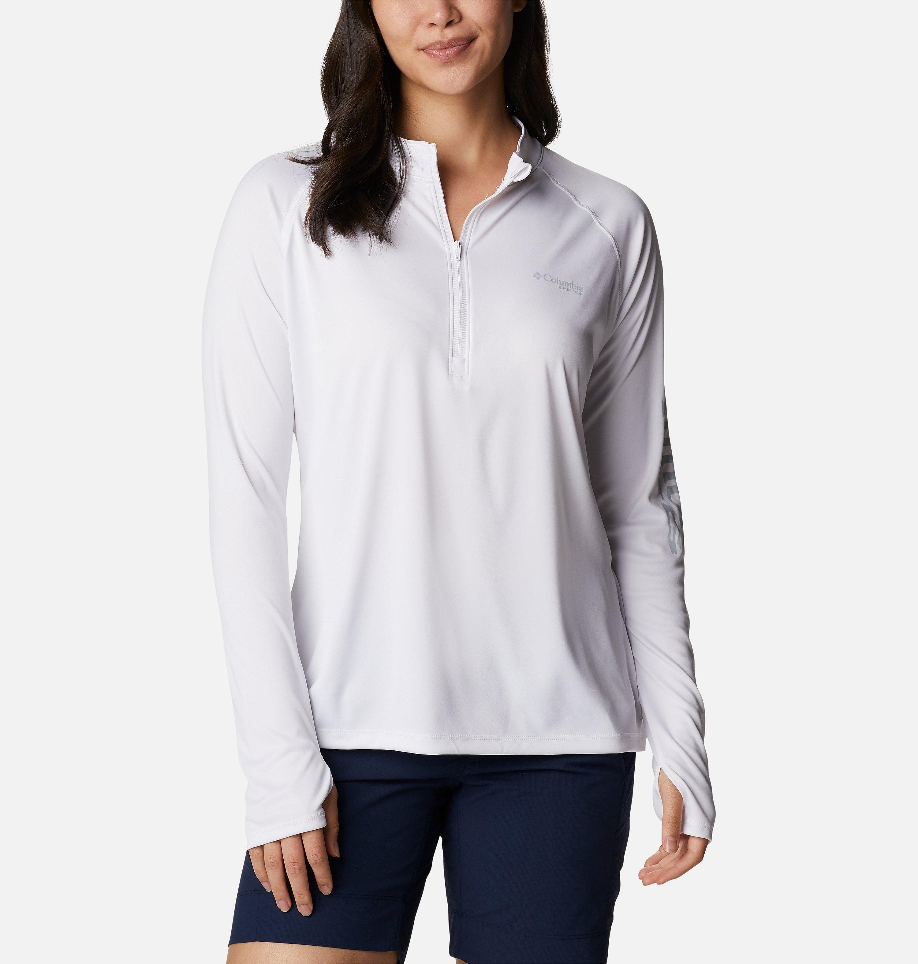 Columbia Women's PFG Tidal Tee  Quarter Zip Long Sleeve Shirt-