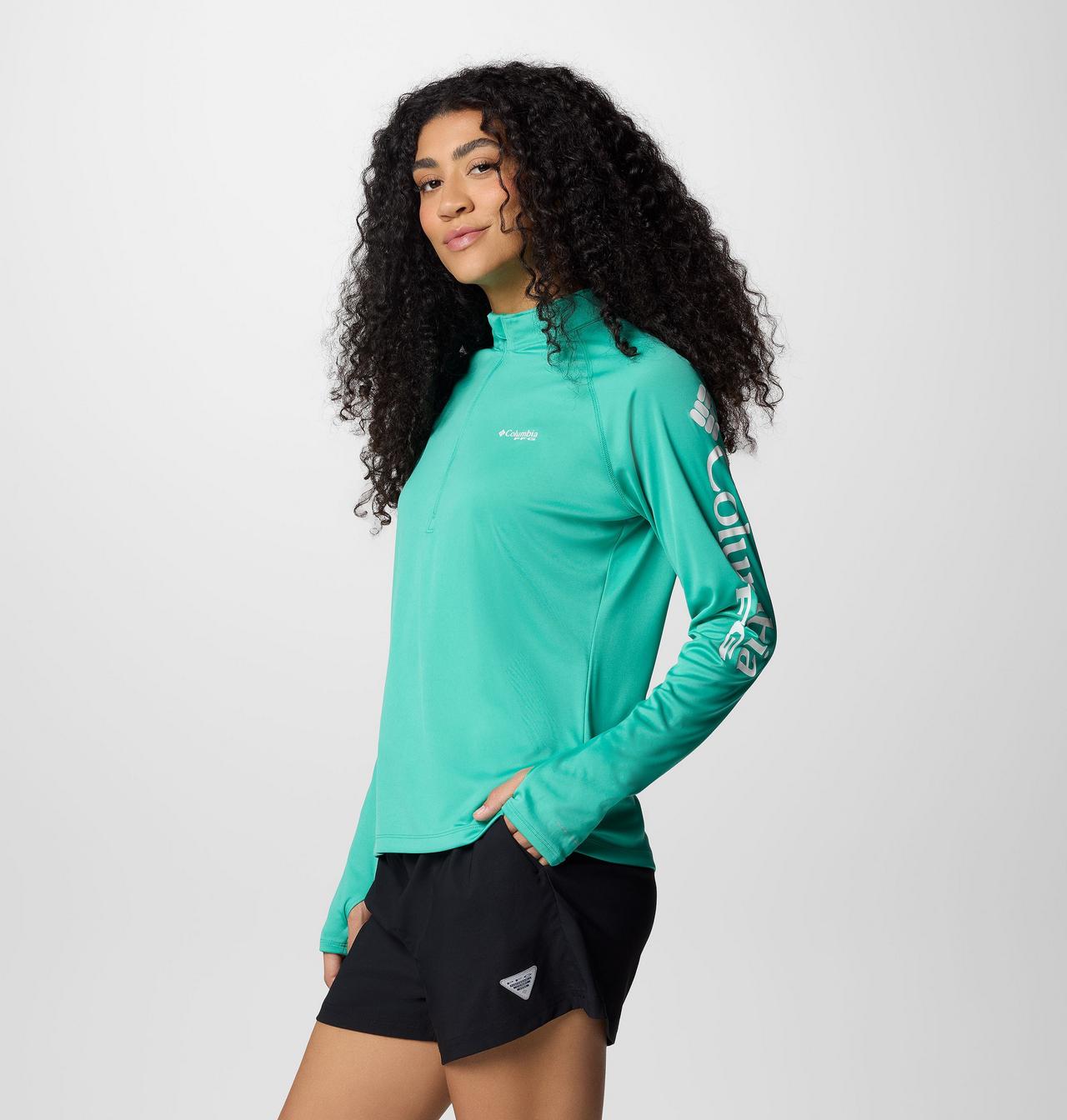 Women's PFG Tidal Tee™ Quarter Zip Long Sleeve Shirt 3