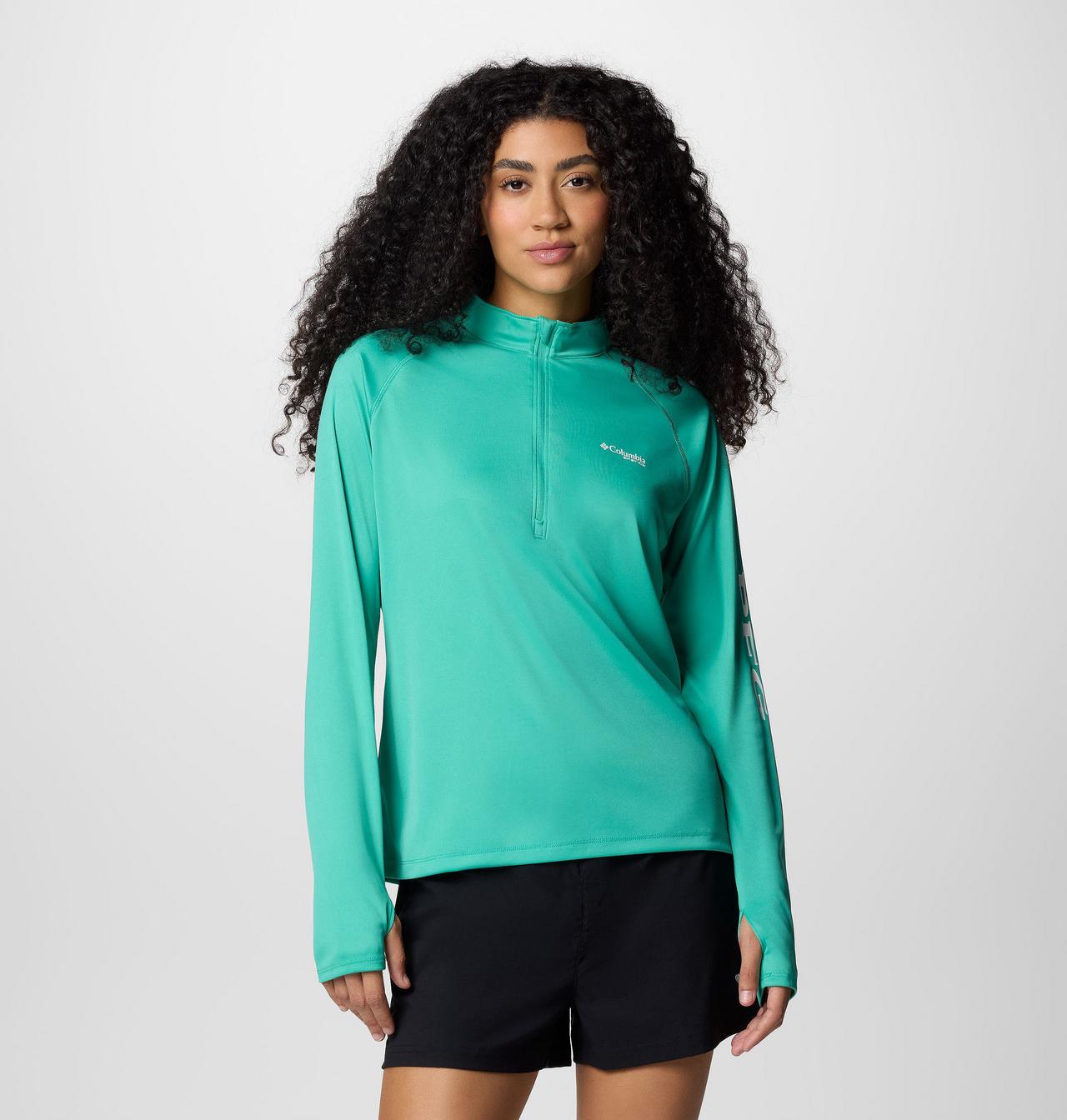 Women's PFG Tidal Tee™ Quarter Zip Long Sleeve Shirt 1