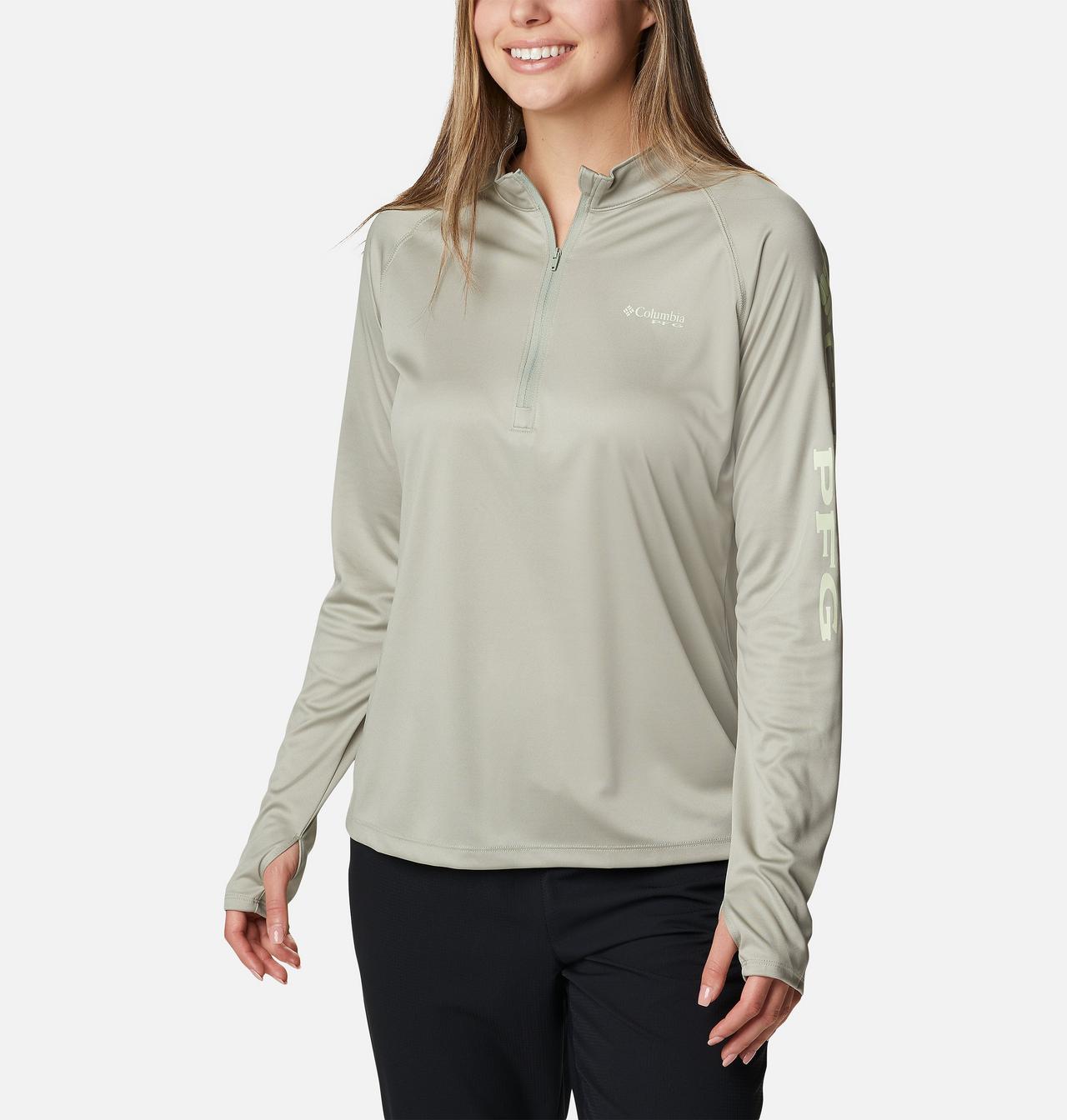 Women's PFG Tidal Tee™ Quarter Zip Long Sleeve Shirt 1