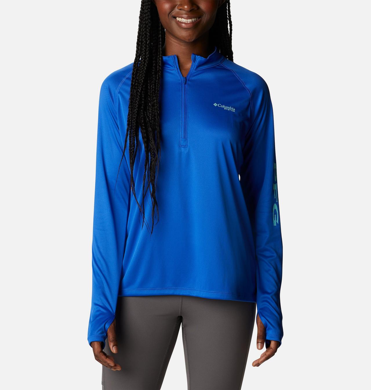 Women's PFG Tidal Tee™ Quarter Zip Long Sleeve Shirt 1