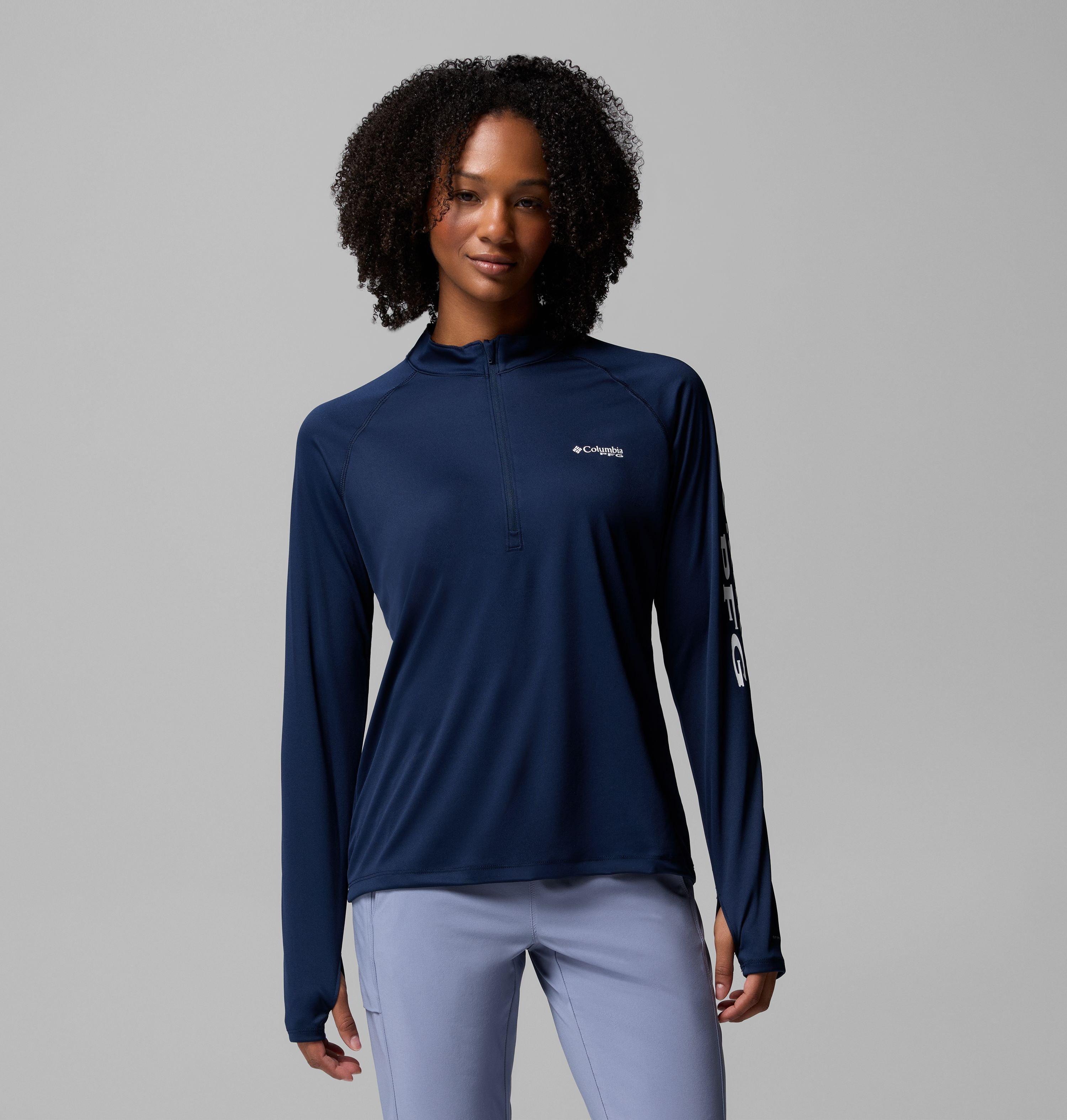 Women's PFG Tidal Tee Quarter Zip Long Sleeve Shirt | Columbia