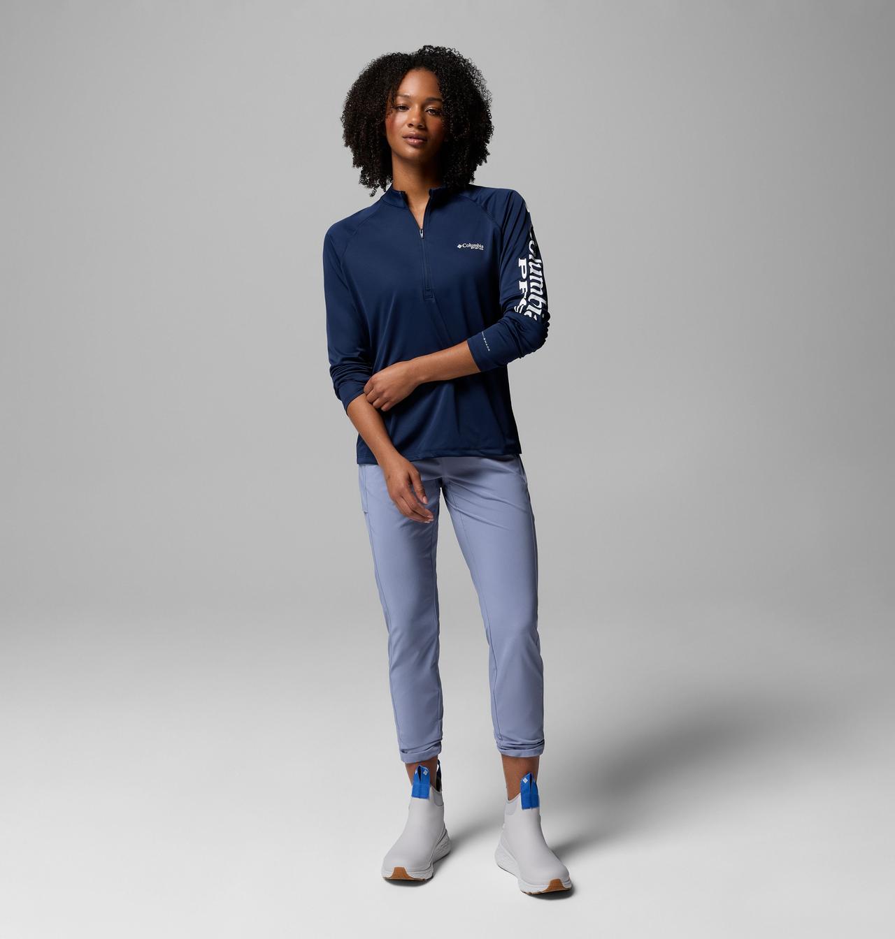 Women's PFG Tidal Tee™ Quarter Zip Long Sleeve Shirt 2