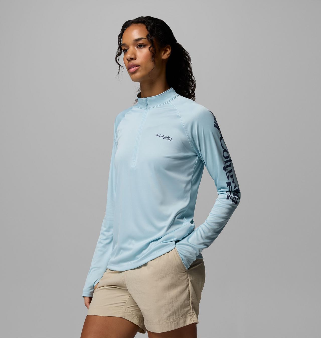 Women's PFG Tidal Tee™ Quarter Zip Long Sleeve Shirt 4