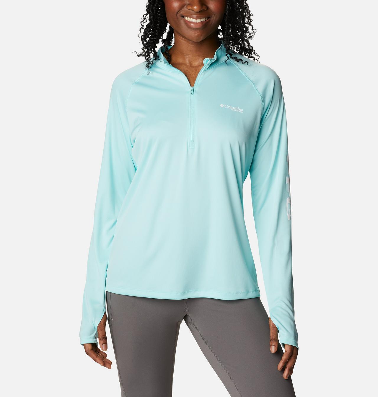 Women's PFG Tidal Tee™ Quarter Zip Long Sleeve Shirt 1