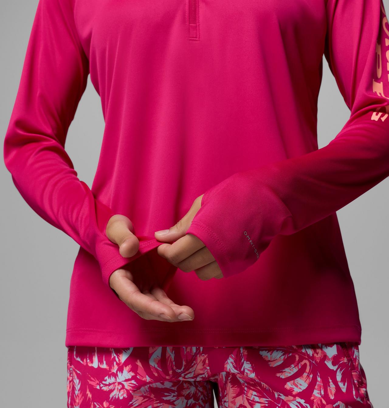 Women's PFG Tidal Tee™ Quarter Zip Long Sleeve Shirt | 656 | S 7