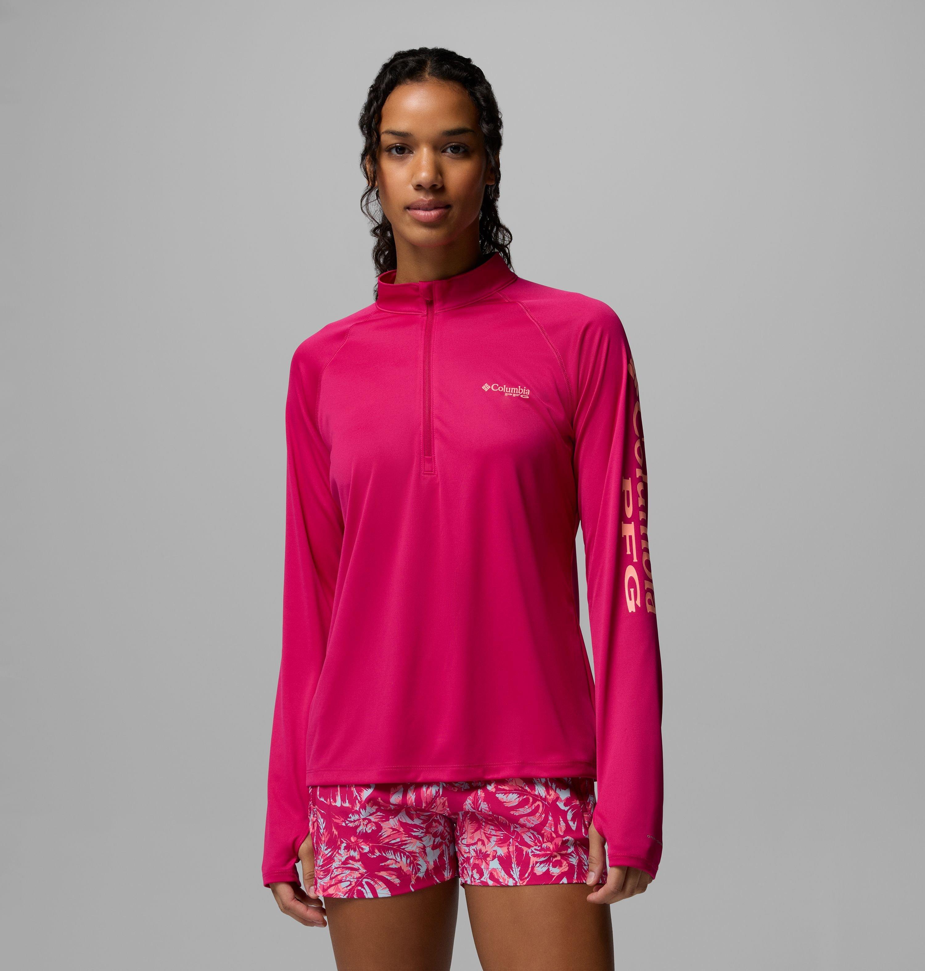 Women's PFG Tidal Tee Quarter Zip Long Sleeve Shirt | Columbia
