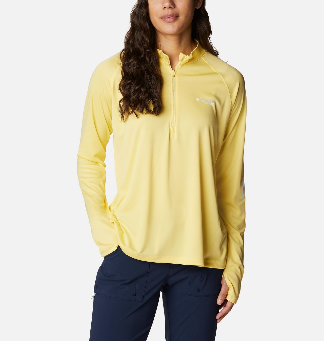 Women's PFG Tidal Tee™ Quarter Zip Long Sleeve Shirt 1