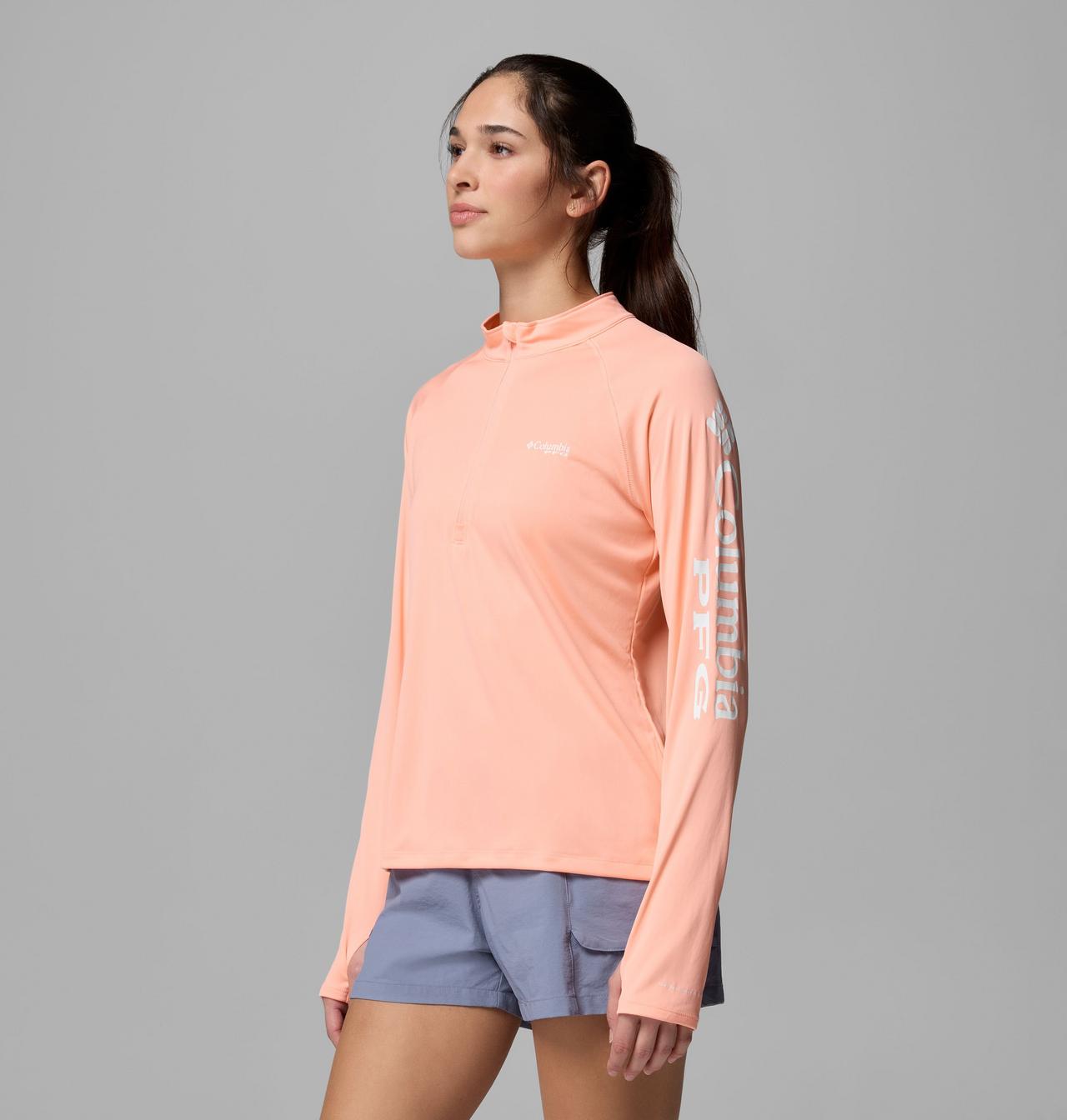 Women's PFG Tidal Tee™ Quarter Zip Long Sleeve Shirt | 807 | XS 4