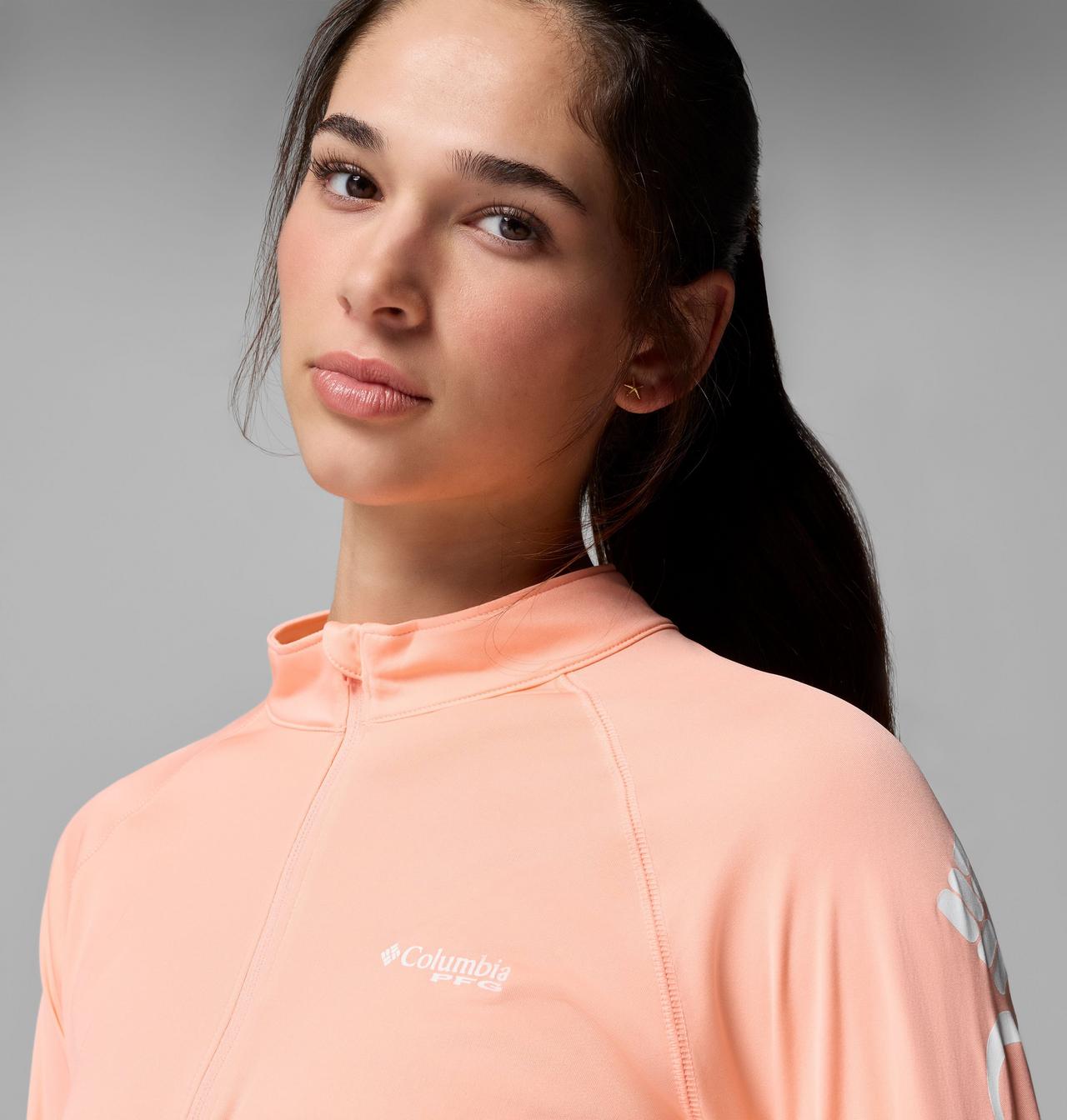 Women's PFG Tidal Tee™ Quarter Zip Long Sleeve Shirt | 807 | XS 5