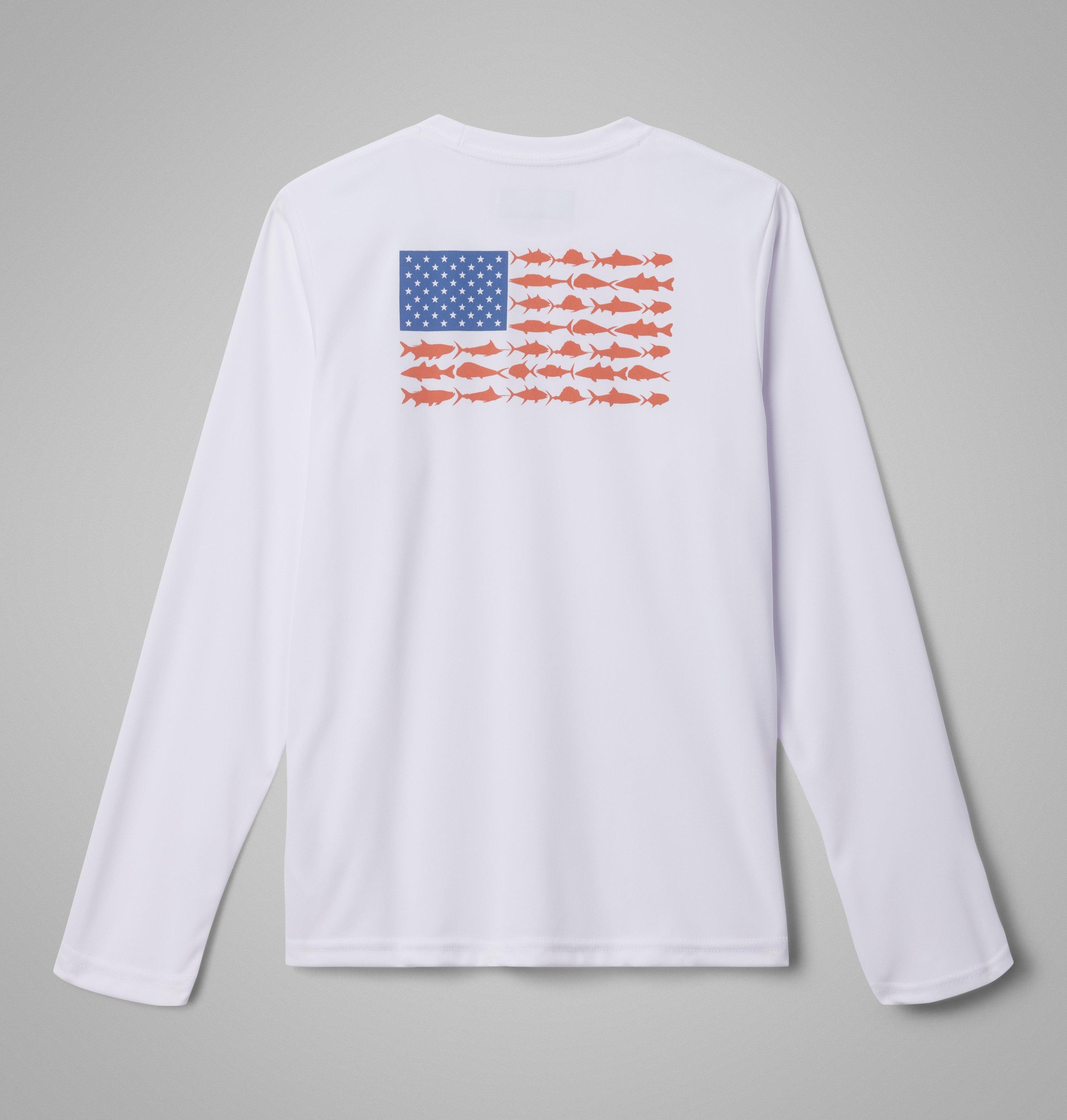 Boys' PFG Terminal Tackle Fish Flag Long Sleeve Shirt 2