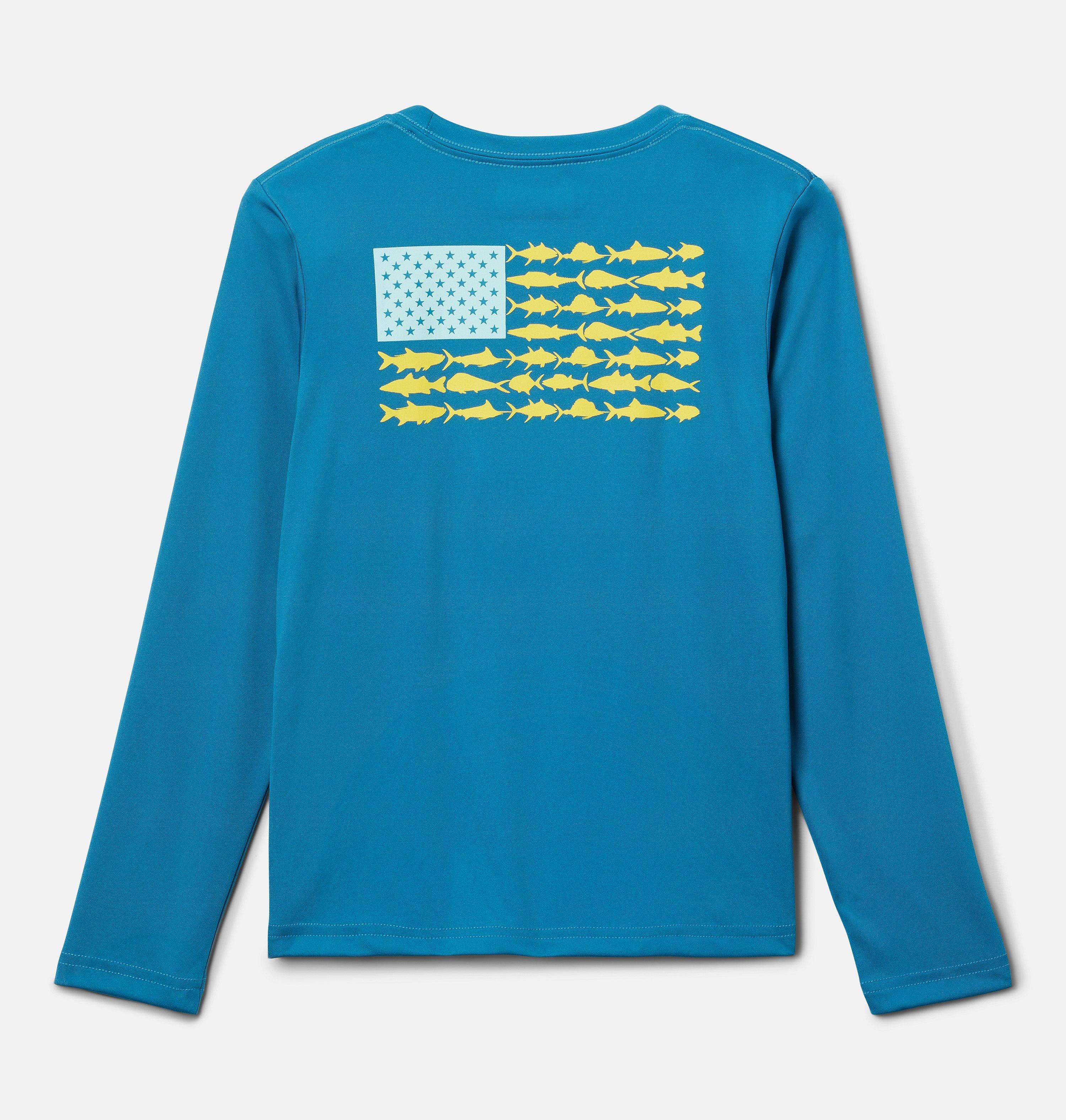 Boys' PFG Terminal Tackle Fish Flag Long Sleeve Shirt 2