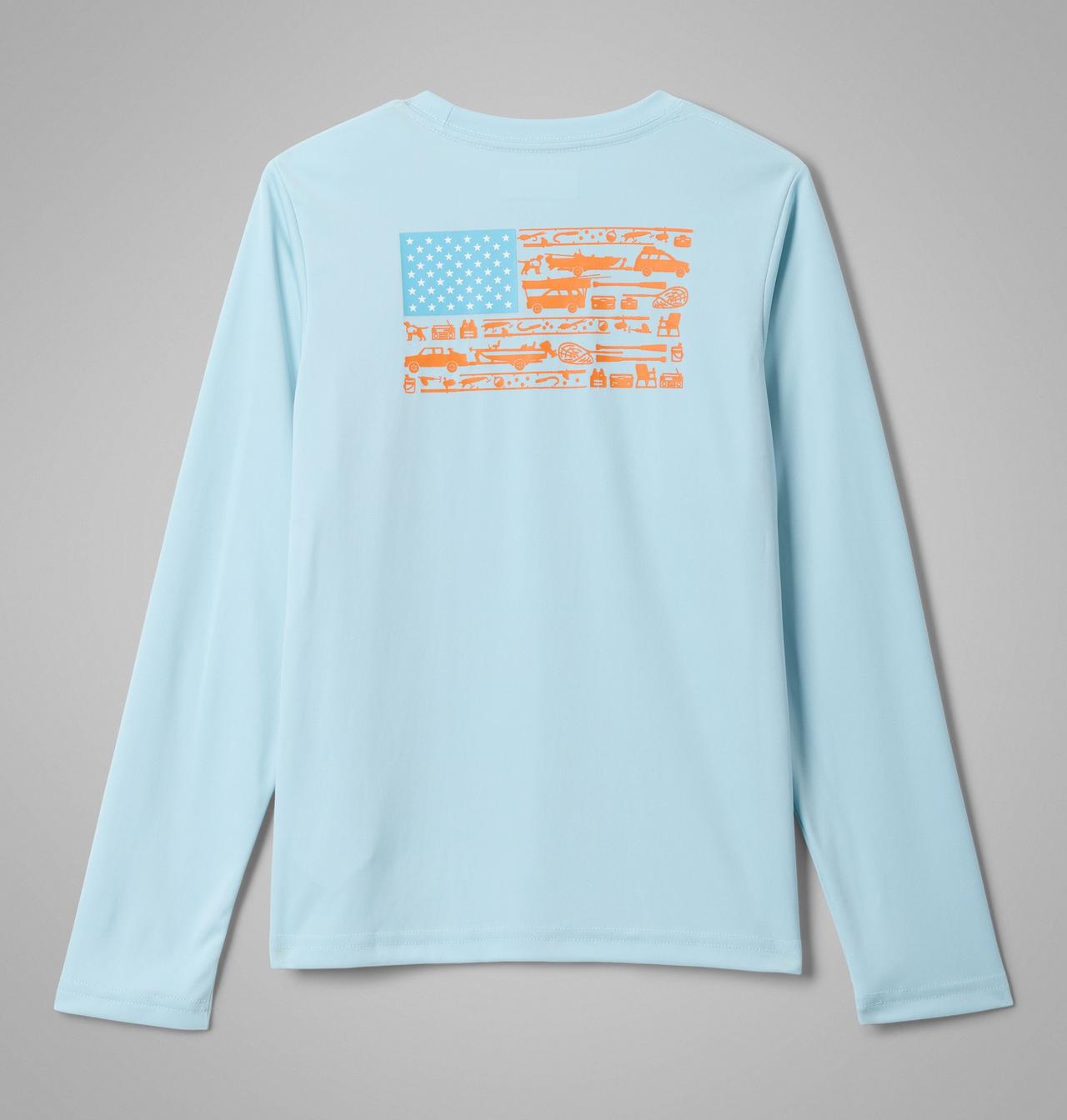 Boys' PFG Terminal Tackle™ Fish Flag Long Sleeve Shirt | 482 | M 1