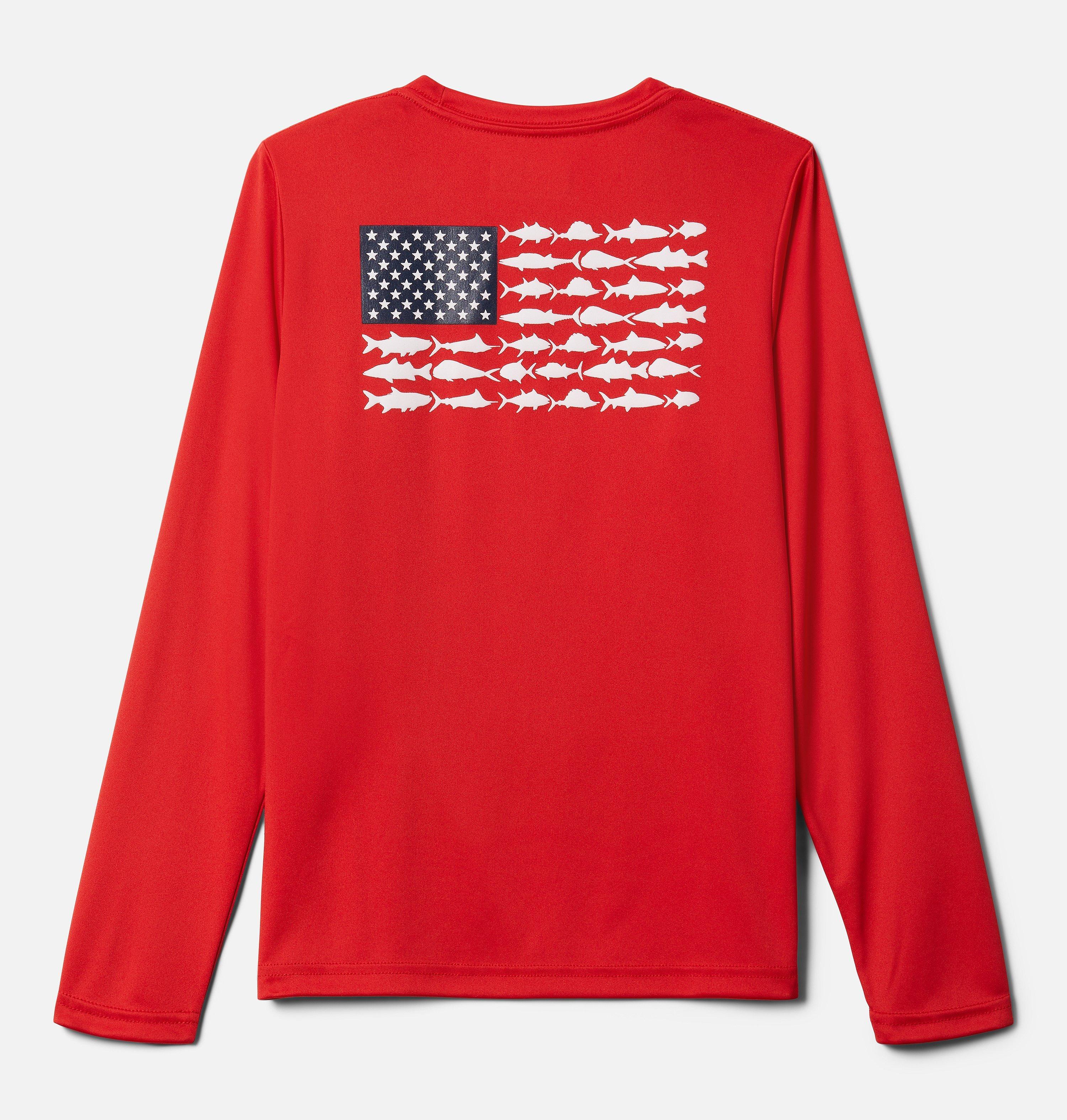 Boys' PFG Terminal Tackle Fish Flag Long Sleeve Shirt 2