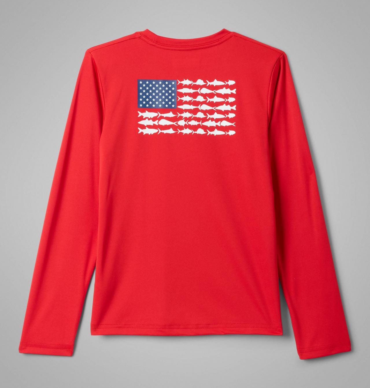 Boys' PFG Terminal Tackle™ Fish Flag Long Sleeve Shirt | 697 | XL 1