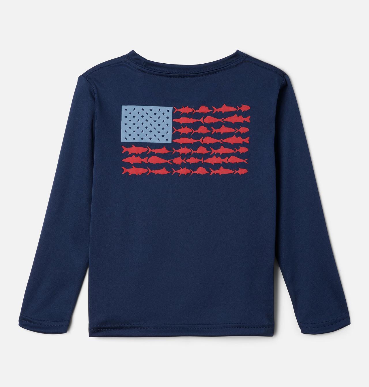 Boys' Toddler PFG Terminal Tackle™ Fish Flag Long Sleeve Shirt 1