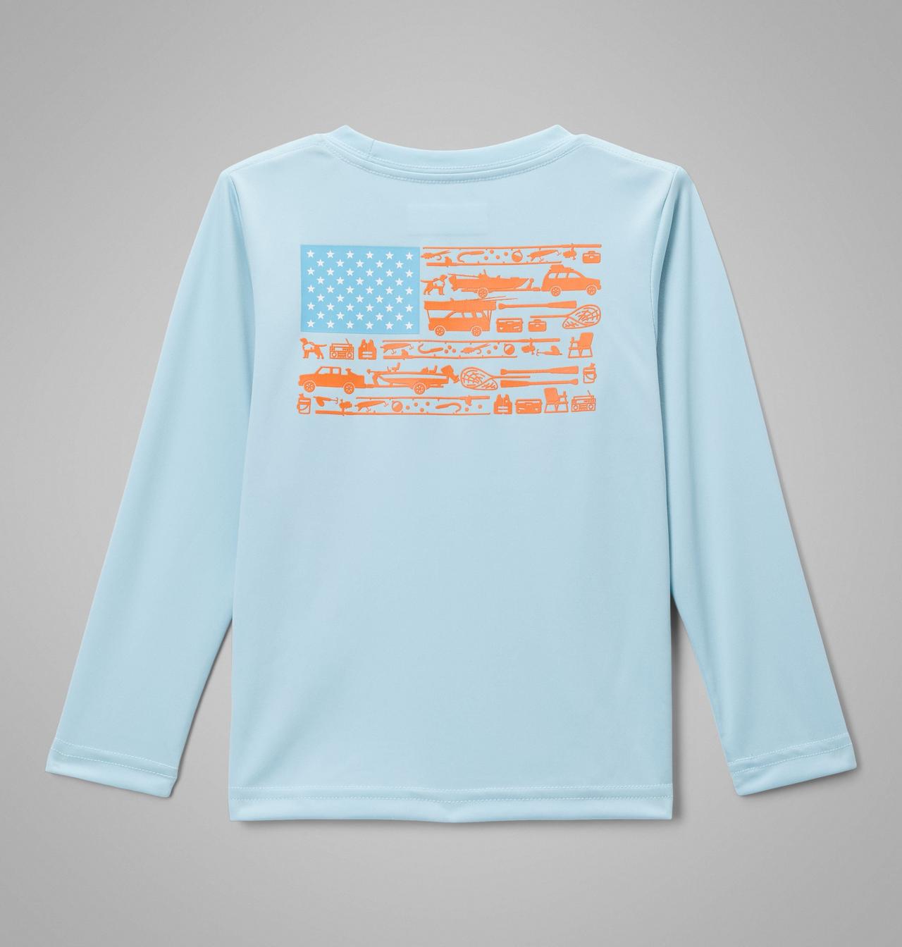 Boys' Toddler PFG Terminal Tackle™ Fish Flag Long Sleeve Shirt | 482 | 3T 1
