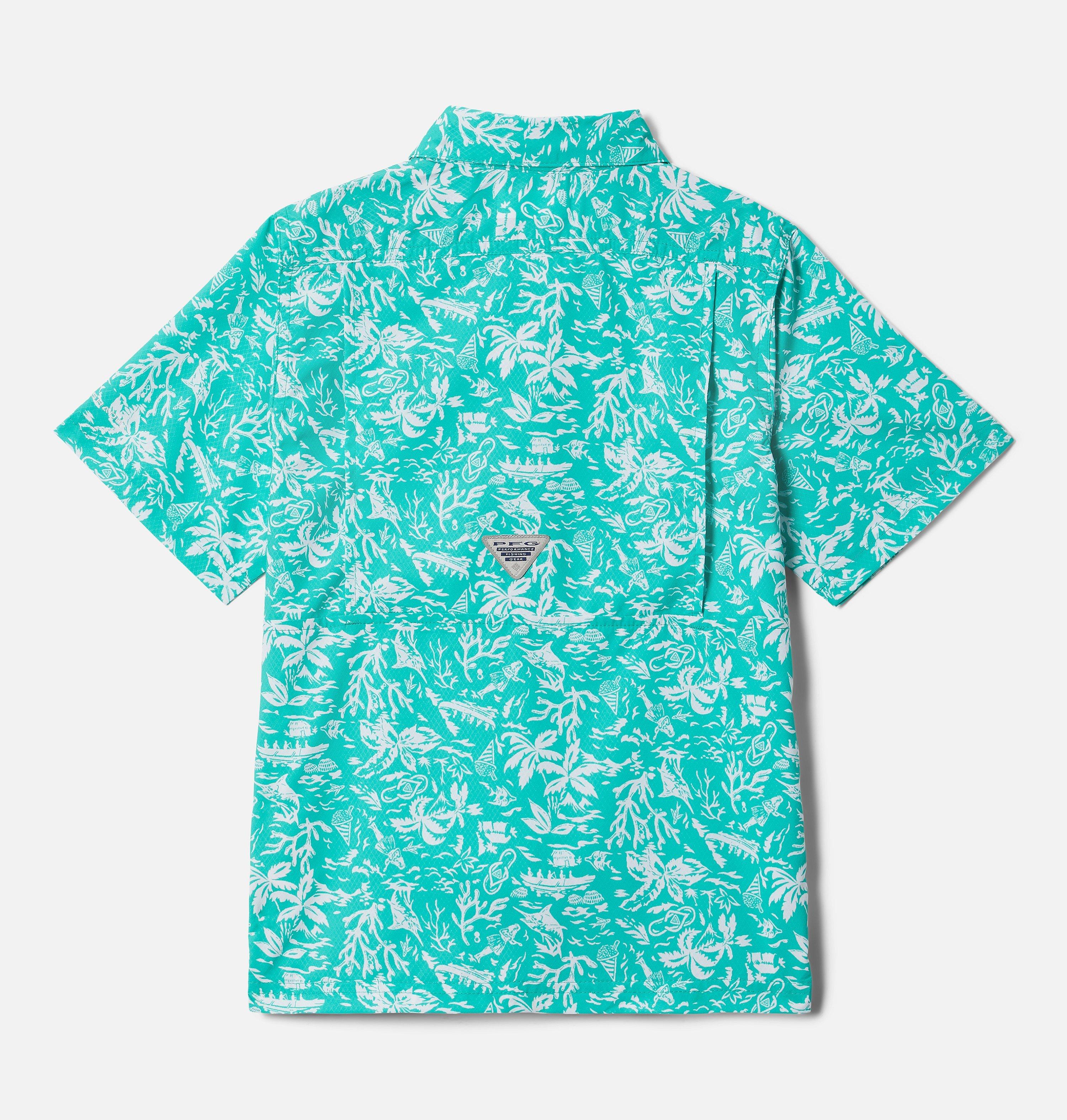 Boys' PFG Super Slack Tide Short Sleeve Camp Shirt 2