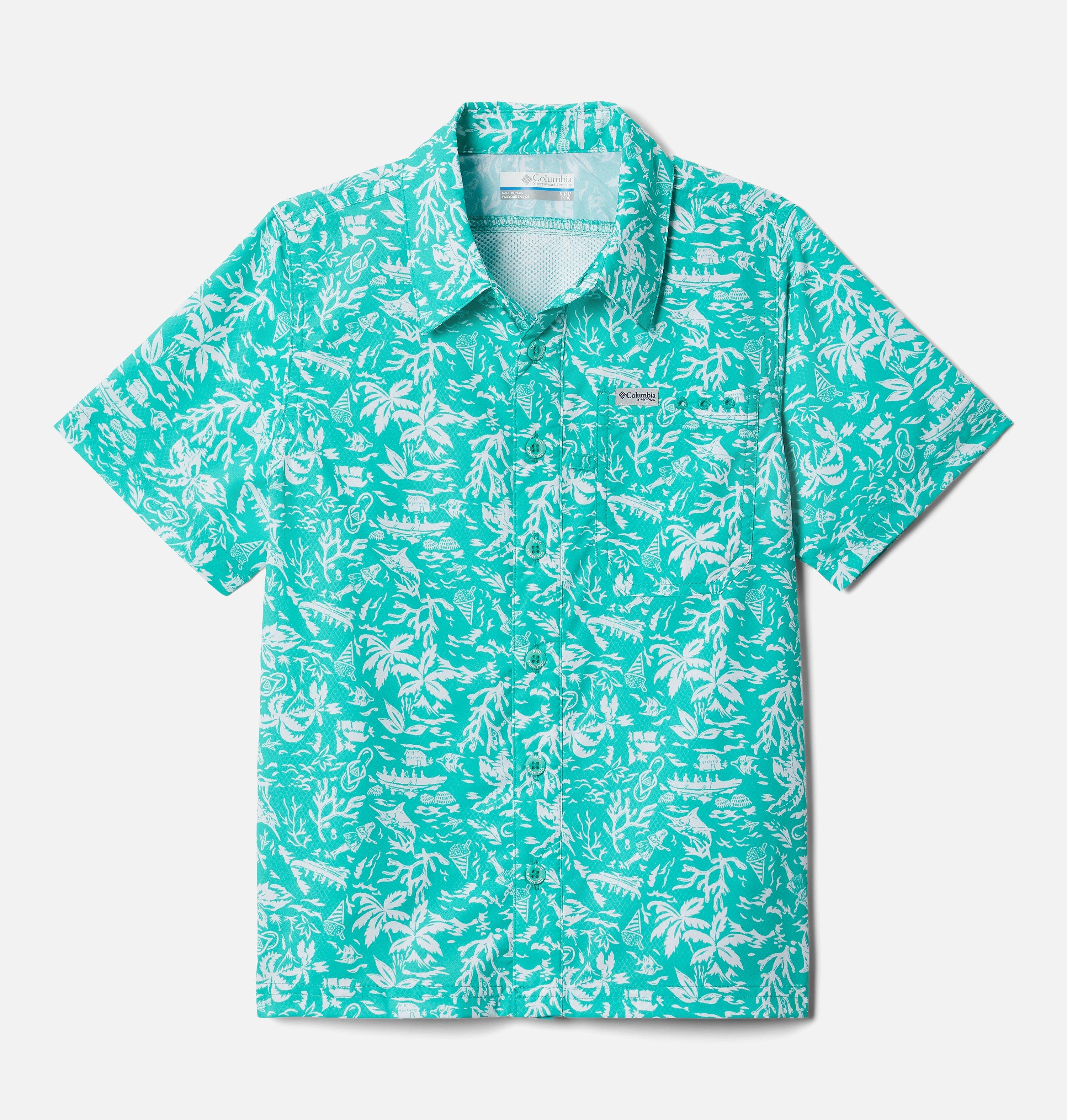 Boys' PFG Super Slack Tide Short Sleeve Camp Shirt 1