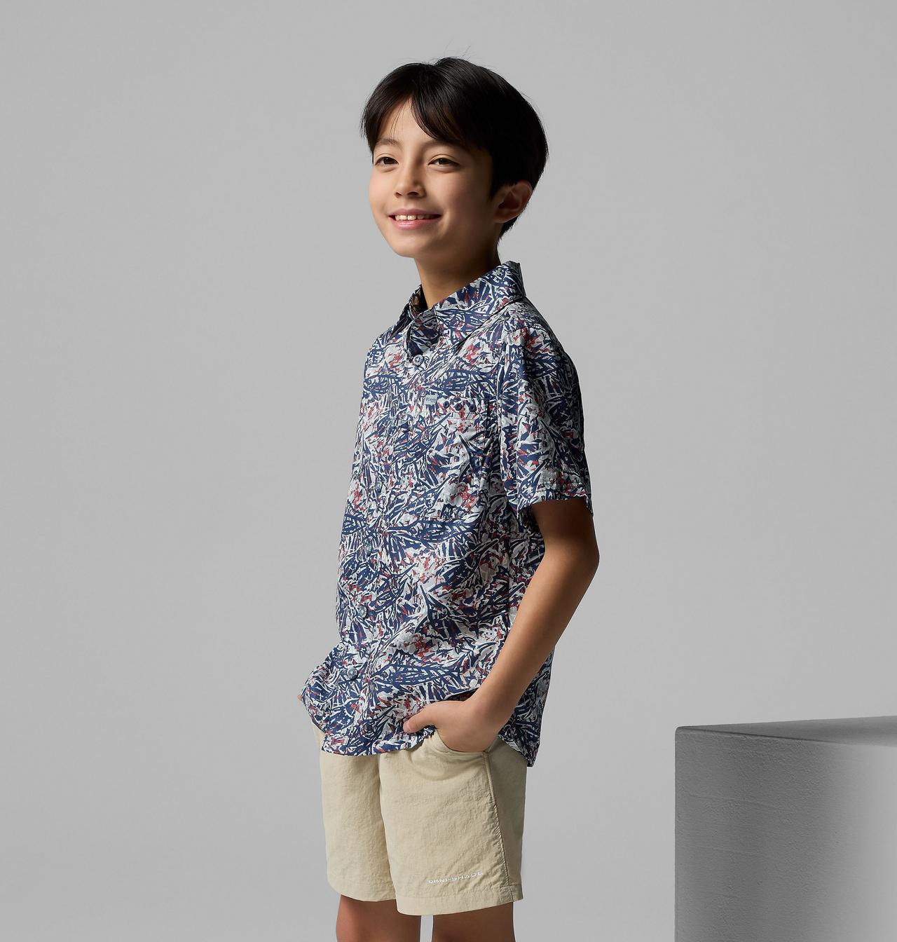 Boys' PFG Super Slack Tide™ Short Sleeve Camp Shirt 3