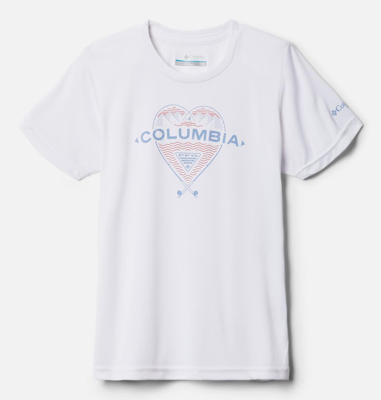 Girls' PFG Tidal Tee™ Heart Short Sleeve Shirt 1